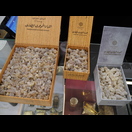 Omanischer Weihrauch, den hochwertigen in der rechten Schachtel durften wir probieren (kauen!)